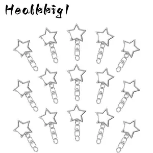 60pcs Star Shaped Spring Snap Keychain Clip, Metal Swivel Clasp Snap Hook Key outdoorfun