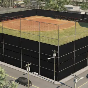 Custom-sized Black 8' Fence Privacy Screen Windscreen Cover Fabric Shade Tarp Netting Mesh Cloth - Commercial Grade 170 GSM - Heavy Duty