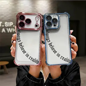 Inclined Gothic font Phone Case for iPhone 17 AIR 17 PRO 16 PRO 15  PRO MAX  14 PLUS 13 PRO 12 11 series (silicone softshell) airbag anti-drop and shockproofmobile phone protective case
