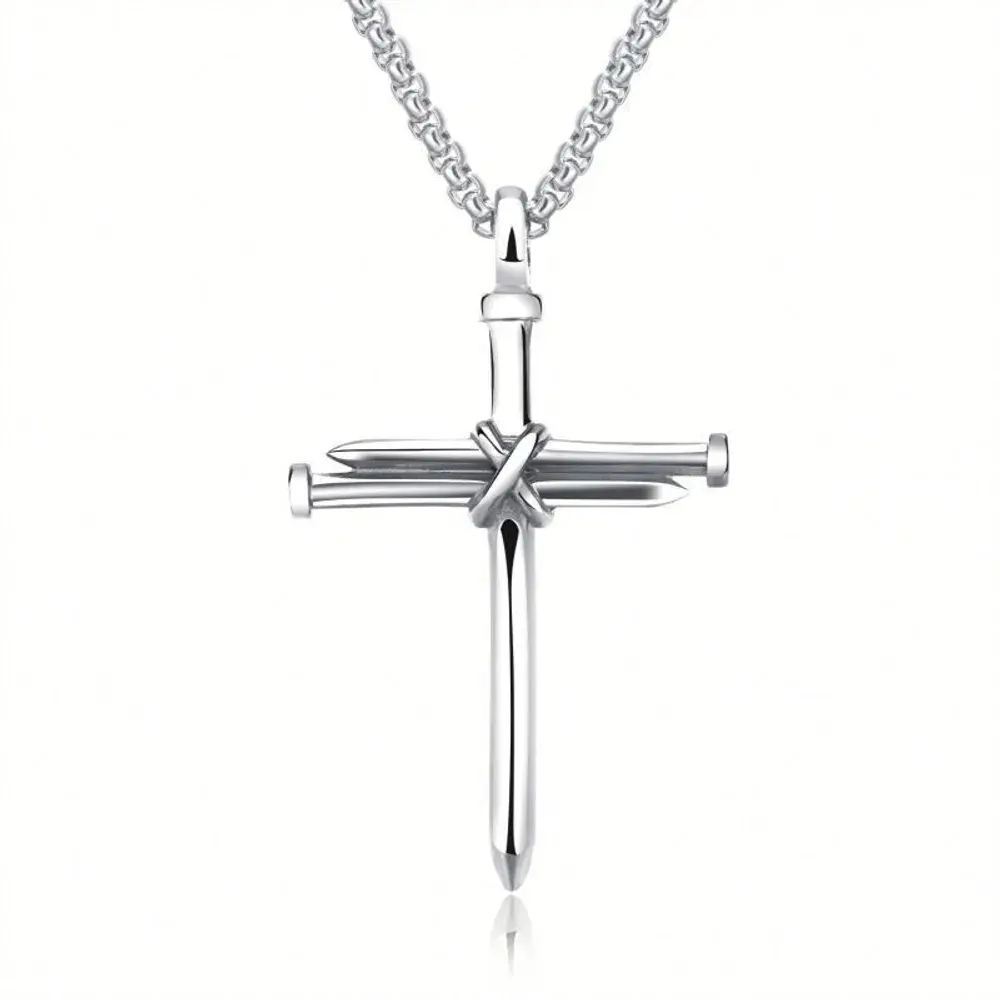 Stainless Steel Titanium Steel Alloy Nail Necklace AC563