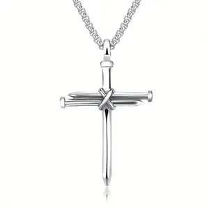 Stainless Steel Titanium Steel Alloy Nail Necklace AC563