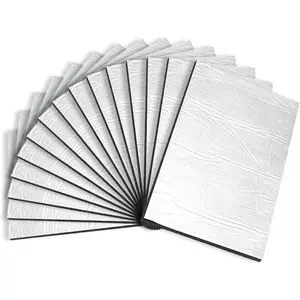 197 Mil 16 Sqft Sound Insulation Sound Deadening Material for Cars Thick Deadening Mat for Automotive Trunks Hoods Doors Pack of 15 Sheets Silver Color