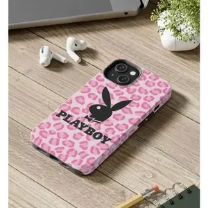 Pink Leopard Print & Bunny Phone Case — Compatible with iPhone 17/16/15/14/13 Pro/Plus/Max Series. Boasting a full-coverage design, it is scratch-resistant, wear-resistant, and built to last—an absolute must-have accessory for every fashion trendsetter.