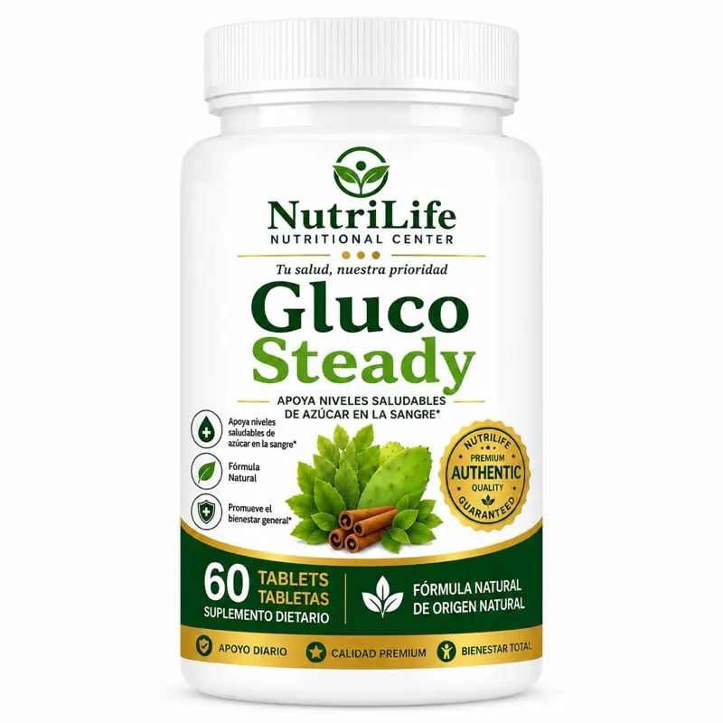 GlucoSteady Glucose Metabolism Support Dietary Supplement, 60 Tablets, Healthcare Herbal Nutritional Supplement