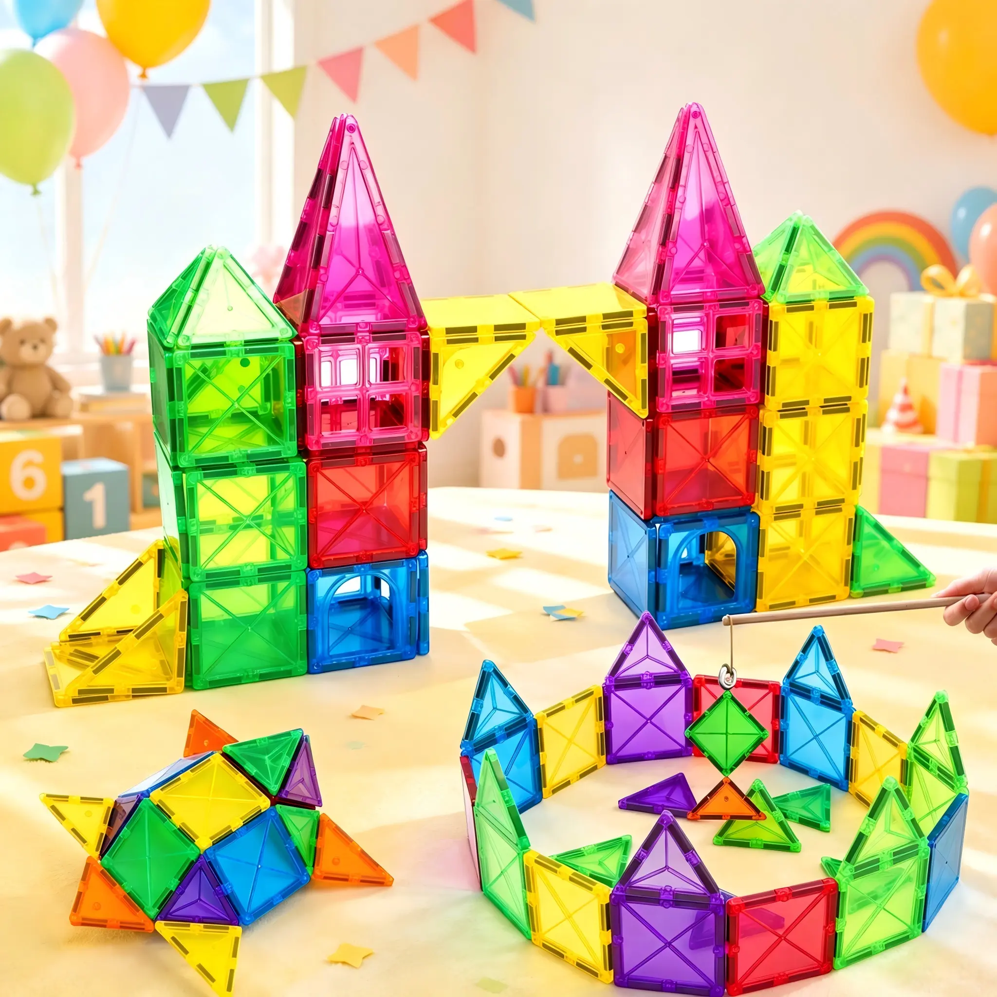 Mini Magnetic Building Blocks 20PCS, Compact On-the-Go Play, Best Holiday   for Boys & Girls birthday gift super braintoy Magnetic Building Set Building Block Sets