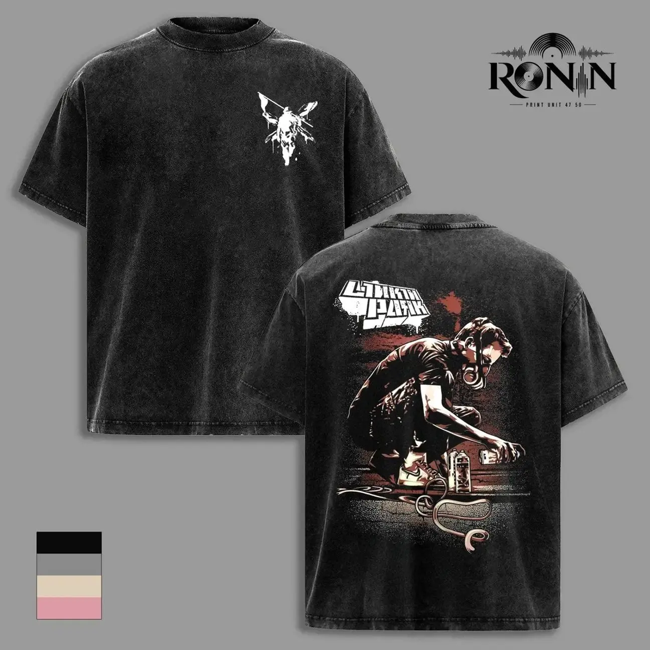 Chester Bennington Legacy" Washed Tee – Vintage Acid Wash Heavy Cotton Oversize Unisex Rock Band T-Shirt 2000s Tour Collector Merch. XD4" GMY