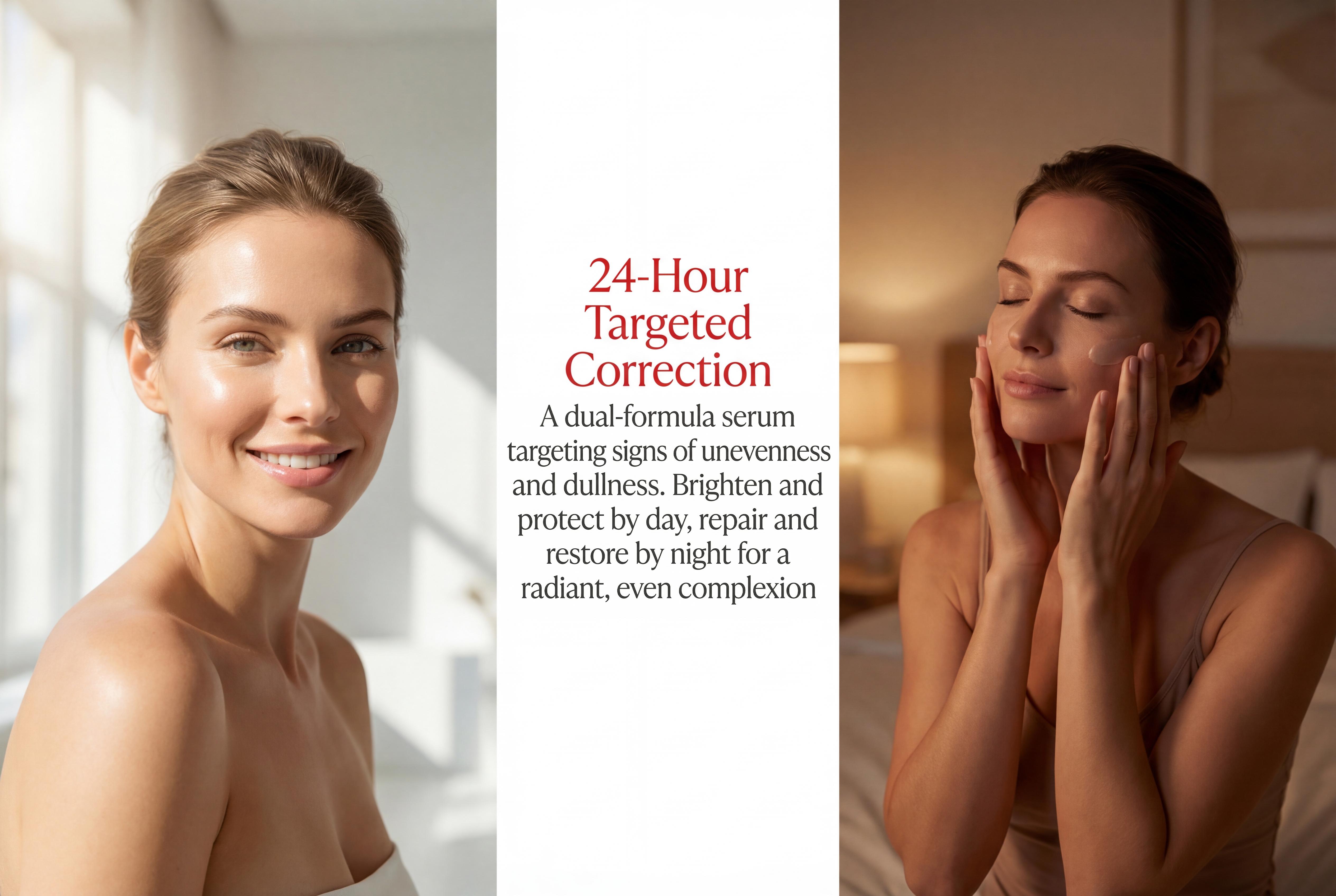 Dr.Mopick Dual Chamber Vitamin C Skincare Cream, Brightening Day and Night Serum with Tranexamic Acid and Niacinamide for All Skin Types, Long-Lasting Hydration