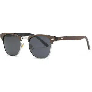 Polarized Sunglasses For Women And Men Semi Rimless Frame Retro Sun Glasses AE0369