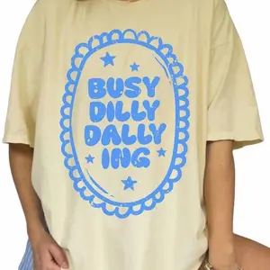 Busy Dilly Dally Shirt Trendy Graphic Tee, Retro Oversized Aesthetic T-Shirt, Funny Shirt Casual Tee