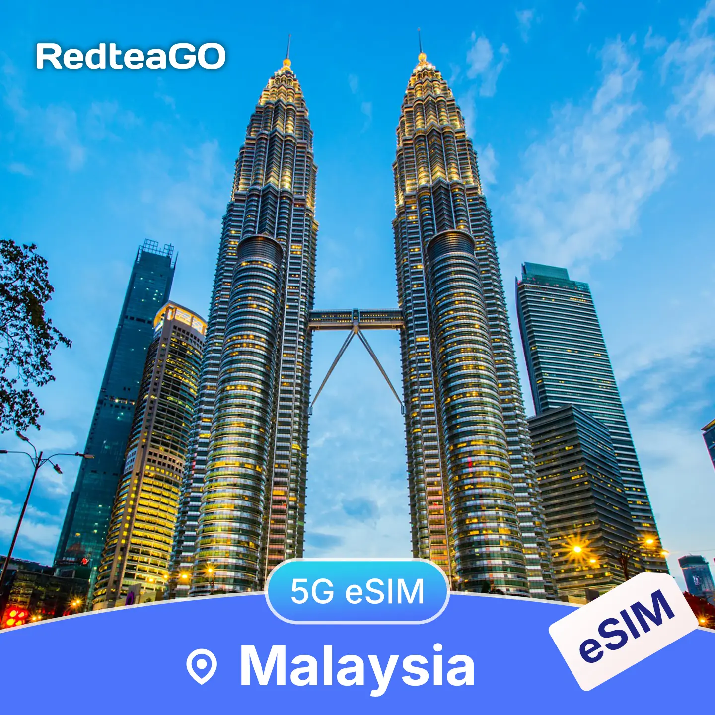 RedteaGO Malaysia eSIM Unlimited Data 5G | Instant Activation | No SIM Card Needed Travel Data Plan | No Roaming | High Speed 5G | Instant Setup