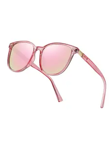 New Women's Large Frame Polarized Sunglasses, European Style Colorful Fashion Driving Glasses, Sporty PC Frame, All Seasons
