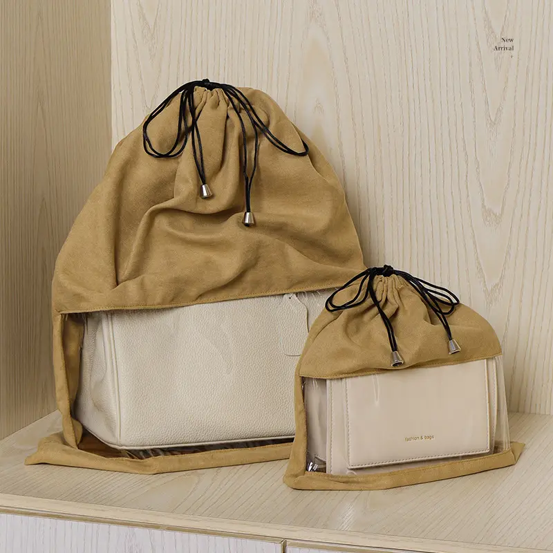 5PCS Transparent Bag Storage Pouch, Luxury Large And Small Handbag Protector, Shoe Drawstring Closure Organizer, Dust-Proof Bag