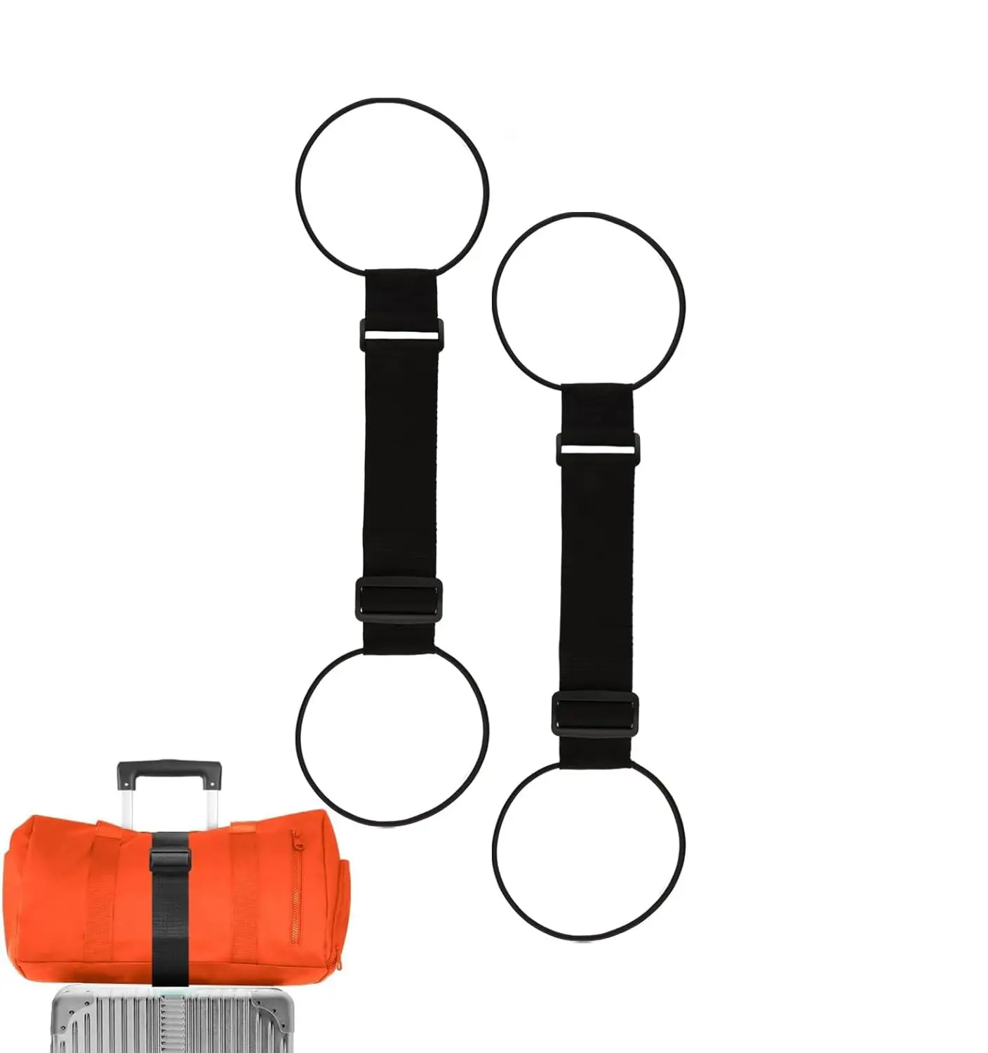 【Father's Day Gift】Luggage Straps Bag Bungee, Luggage Straps Suitcase Adjustable Belt, Add a Bag to Travel Suitcase Elastic Strap Belt 2Pcs#SummerVibes