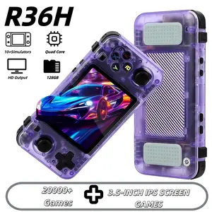 R36H Retro Handheld Game Console with Linux OS 3000mAh Battery 128GB Storage 20,000 Classic Games Built-in Emulators Perfect Holiday Gift - Device, Protection Protection Device