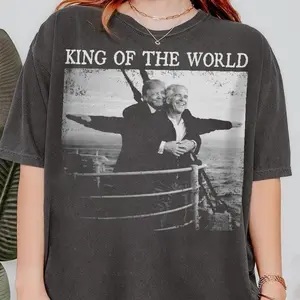 King Of The World Titanic Shirt Trump & Epstein Funny Titanic Vintage US sweatshirt, Hoodie 100% cotton