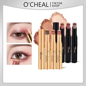 [4PCS] O'CHEAL 3 colors in 1 Eyeshadow stick Waterproof Sweatproof Eyeshadow Makeup Two Tone Eye Shadow Gradient Eyeshadow Makeup Cosmetics