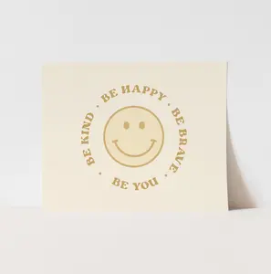 {Neutral} Be Happy Art Print