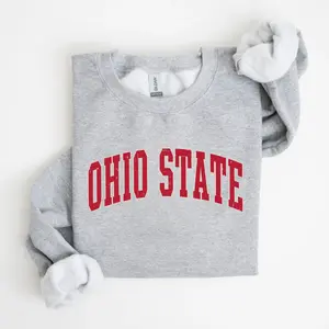 Vintage Ohio State Graphic Sweatshirt Trendy College Spirit Top Game Day Football Fan Unisex Athletic Gift