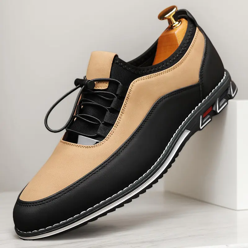 Men's additional retro business style walking shoes with adjustable buckle strap, comfortable and non-slip casual rubber sole walking shoes, men's shoes, loafers