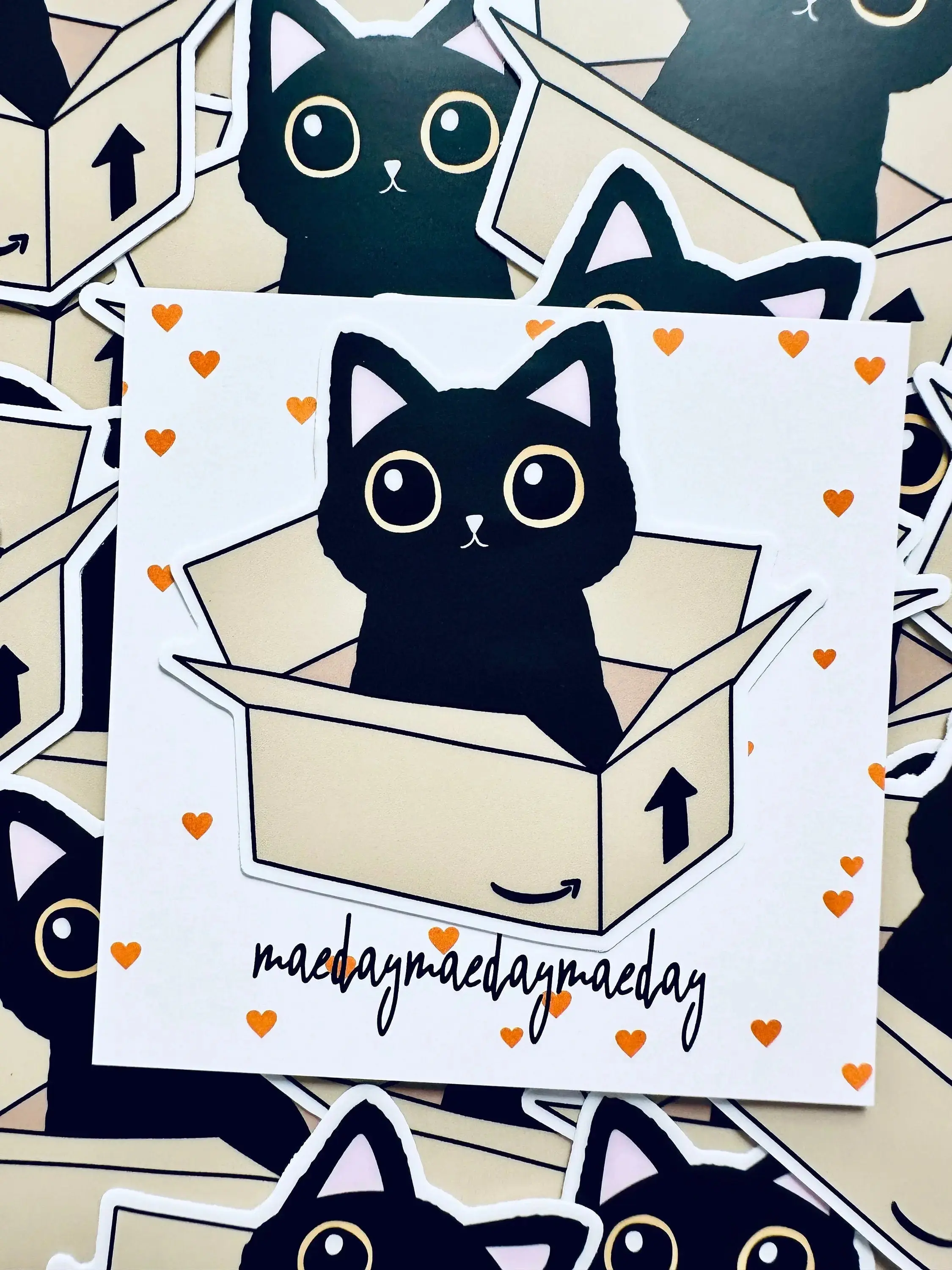 Black Cat in Prime Box Sticker