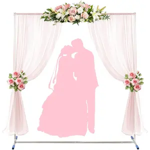 Wedding Arch,7 x 5 FT Metal Arch Backdrop Stand with Support  Base,Square Arched Frame for Birthday Party Ceremony Event Balloon  Decoration