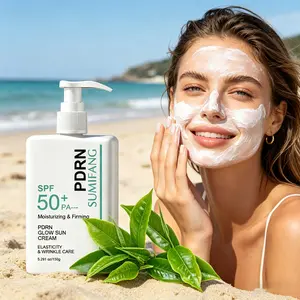 SUMIFANG PDRN Glowing Sunscreen 150g | SPF50+ PA+++, PDRN + Collagen Peptides + Vitamin C | Provides sun protection while firming and anti-wrinkle, moisturizing without leaving a white cast, and a refreshing, oil-free finish.