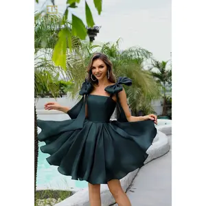 TERANI 251P4047 Straight Neckline Short Ballgown Prom Dress