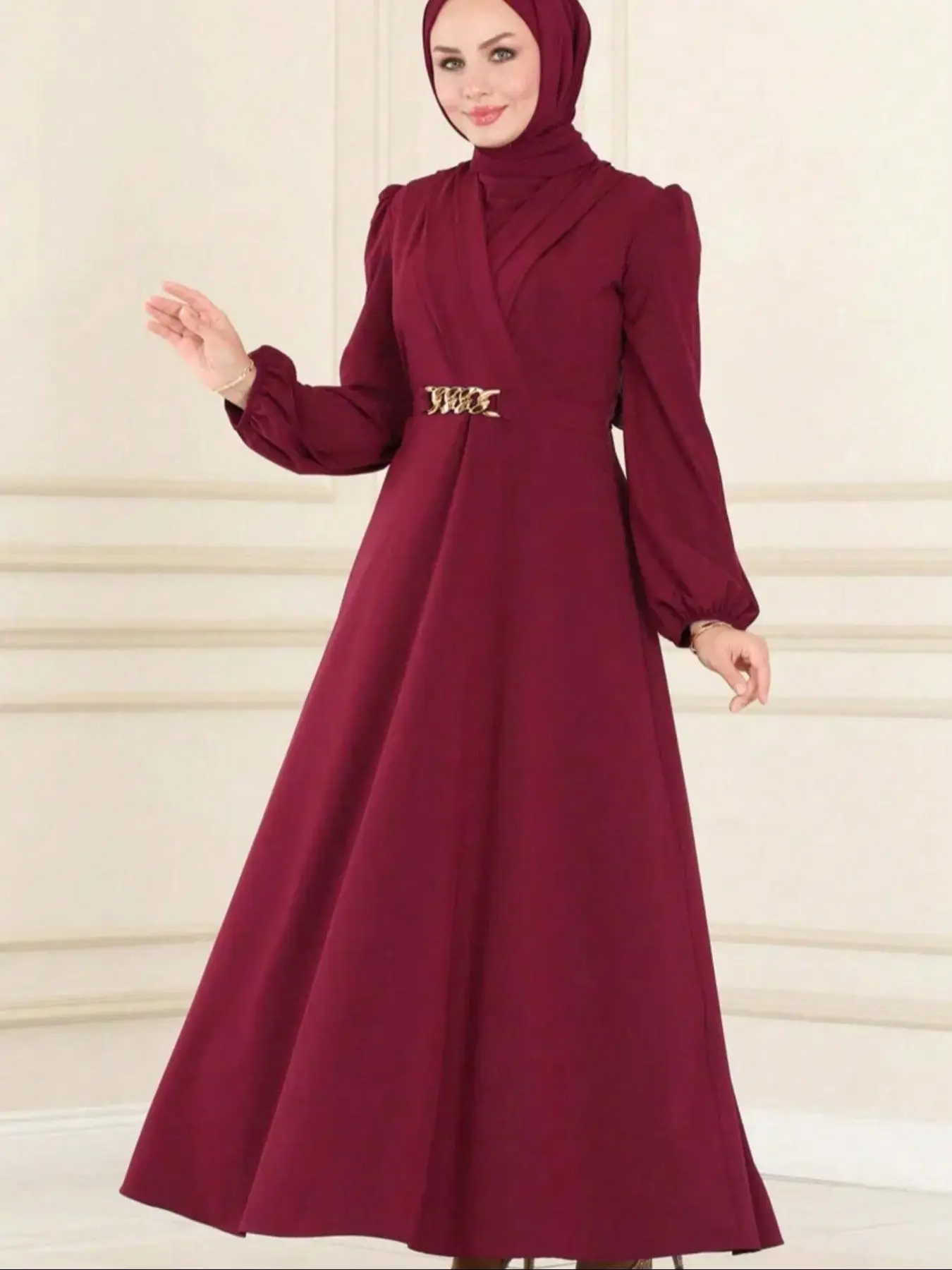 Women's Solid Color Long Sleeve Dress, Elegant Fashion Casual Dress for Daily Outdoor Wear, Women Dress for All Seasons