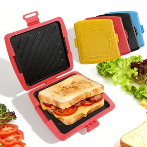 Silicone Sandwich Maker, Microwave Press Toastie, Reusable Bag, Grilled Cheese Panini, Breakfast Tiktok Viral, Kitchen Gadget, Lunch Box Essential