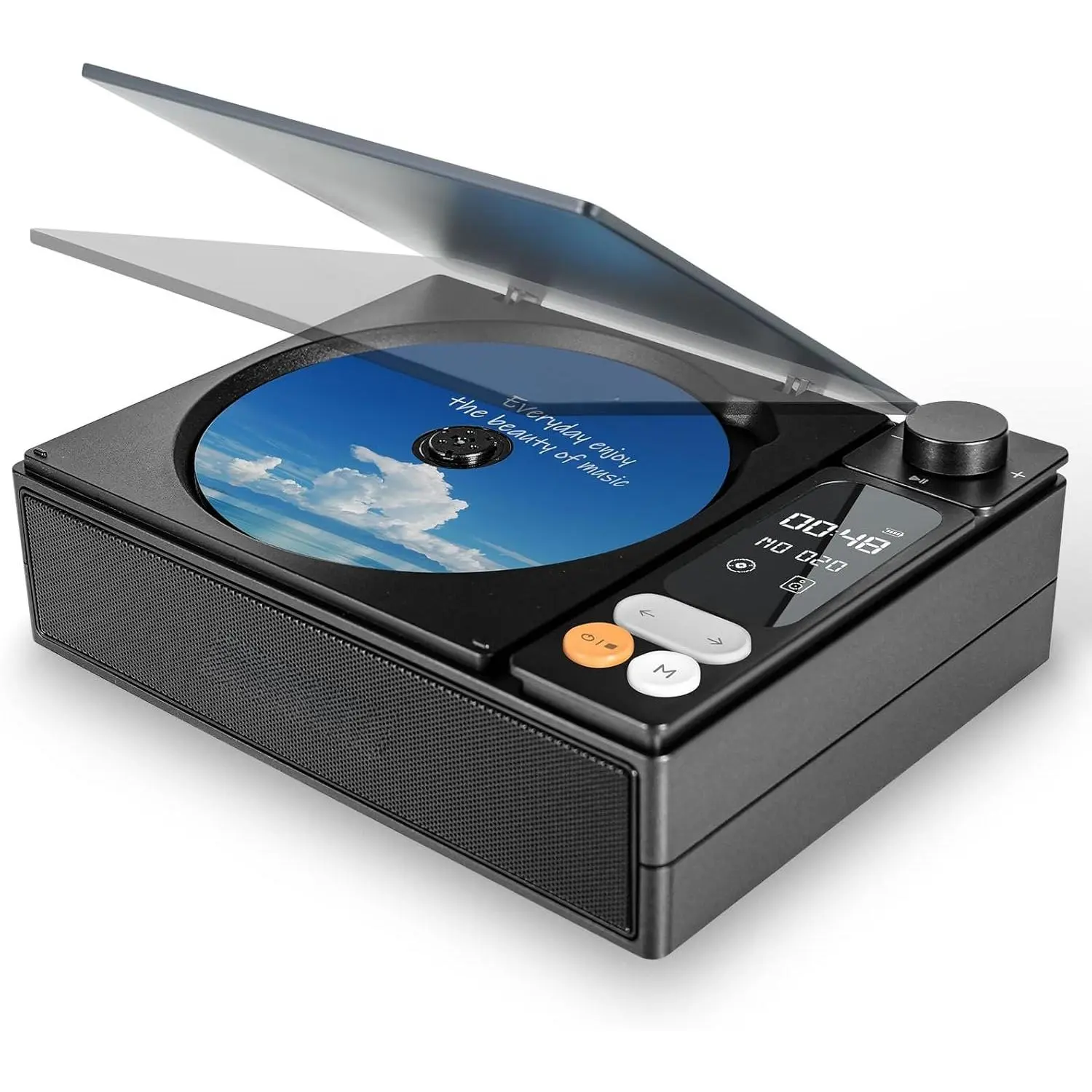 Portable CD Player  with Speakers, 4000mAh Rechargeable Boombox CD Player Portable with Remote, Shock/Anti-Skip, FM Radio, Headphones and AUX , CD Players for   Travel