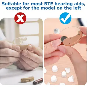 30Pcs Dome Hearing Aid Silicone Hearing Aid Domes Medium Power Small Close Ear Tips Hearing Direct Large Power for Hearing Resound Accessories