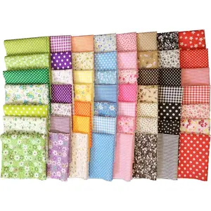 56PCS 10 x 10 Inches Printed Fabrics DIY Set Bundle Patchwork Squares for Home Crafts Sewing Scrapbooking Quilting