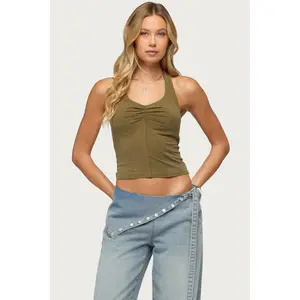Montanah Pleated Halter Top