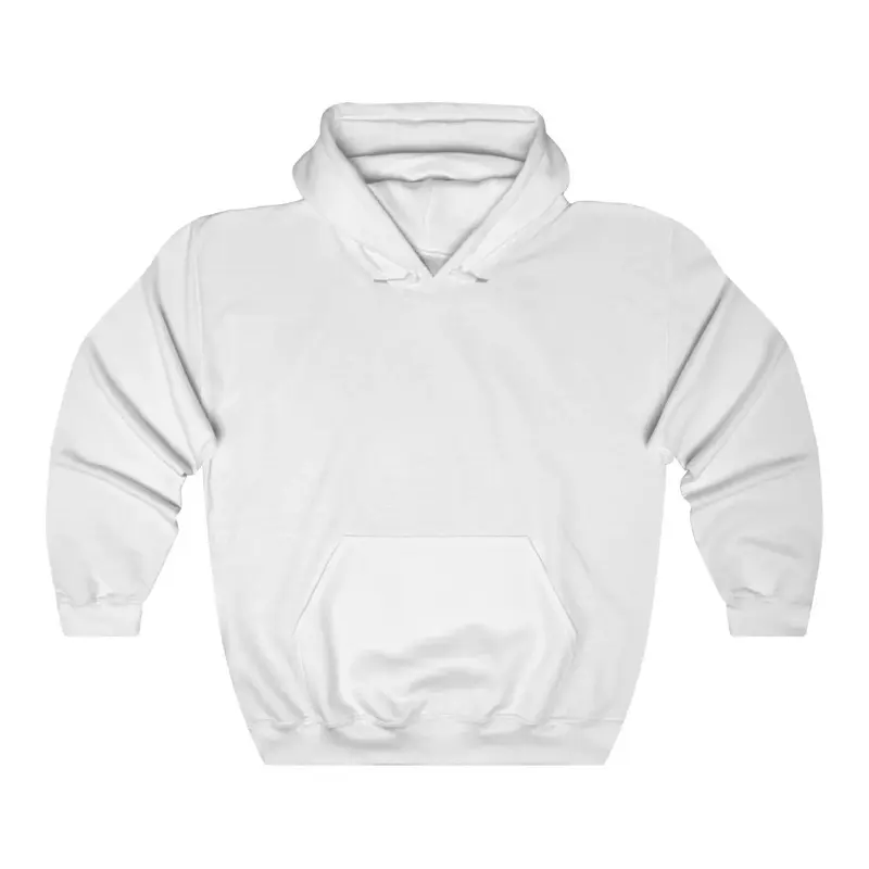 CUSTOM HOODIE - White Unisex Pullover with Hood and Front Pocket for Everyday Wear