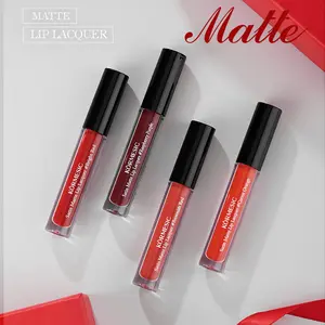 Long-lasting Matte Lip Gloss set,  Matte Liquid Lipstick, Waterproof Lip Glaze, Moisturizing Non-Stick Cup Nude Lipstick, suitable for all occasions, Great Gift Set for Girls, Valentine's Day gift , 4pcs