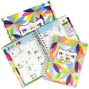 Reminder Binder 2024-2025 18-Month Planner + 361 Planner Stickers, Weekly & Monthly Views, Hard Cover, Elastic Closure, Monthly Divider Tabs, Pockets, To-Do Lists, Keepsake Box