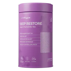 Deep Restore - Daily Supplement for stress relief, faster and deeper sleep, revitalized mornings, and healthy cortisol balance - Apple Chamomile Tea Flavor