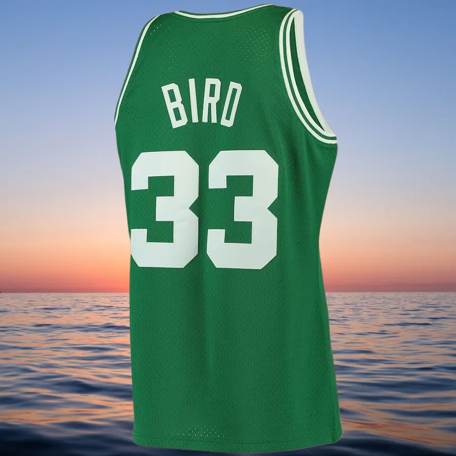 Larry Bird Men's Classic-Design Sleeveless stitched Retro Basketball Jerseys Kelly Green shirt