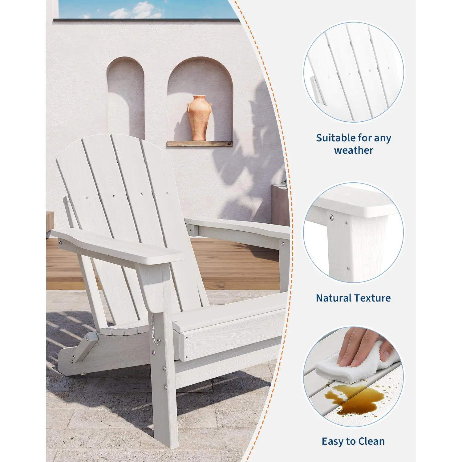 Embossed Wood Grain-White