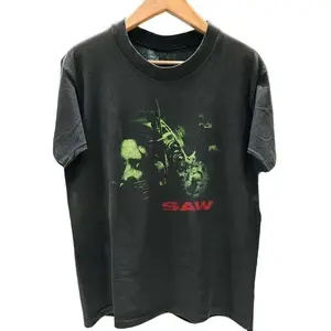 [Sale Up To 30%] Saw Jigsaw Movie Shirt, Saw Movie Vtg 90's Black Unisex T shirt S-5XL KH13645 Cotton Menswear