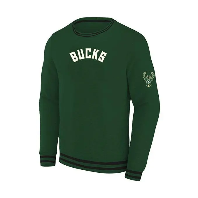Big & Tall Rib Milwaukee Bucks Crew Neck Sweatshirt