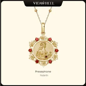 VidaWheel Persephone Rebirth Necklace | Symbol of Renewal & New Beginnings | Meaningful Gift for Her | Manifestation Jewelry |  Goddess Necklace