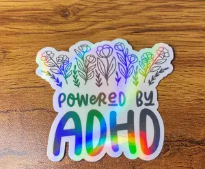 Powered By ADHD Sticker Powered By ADHD Sticker