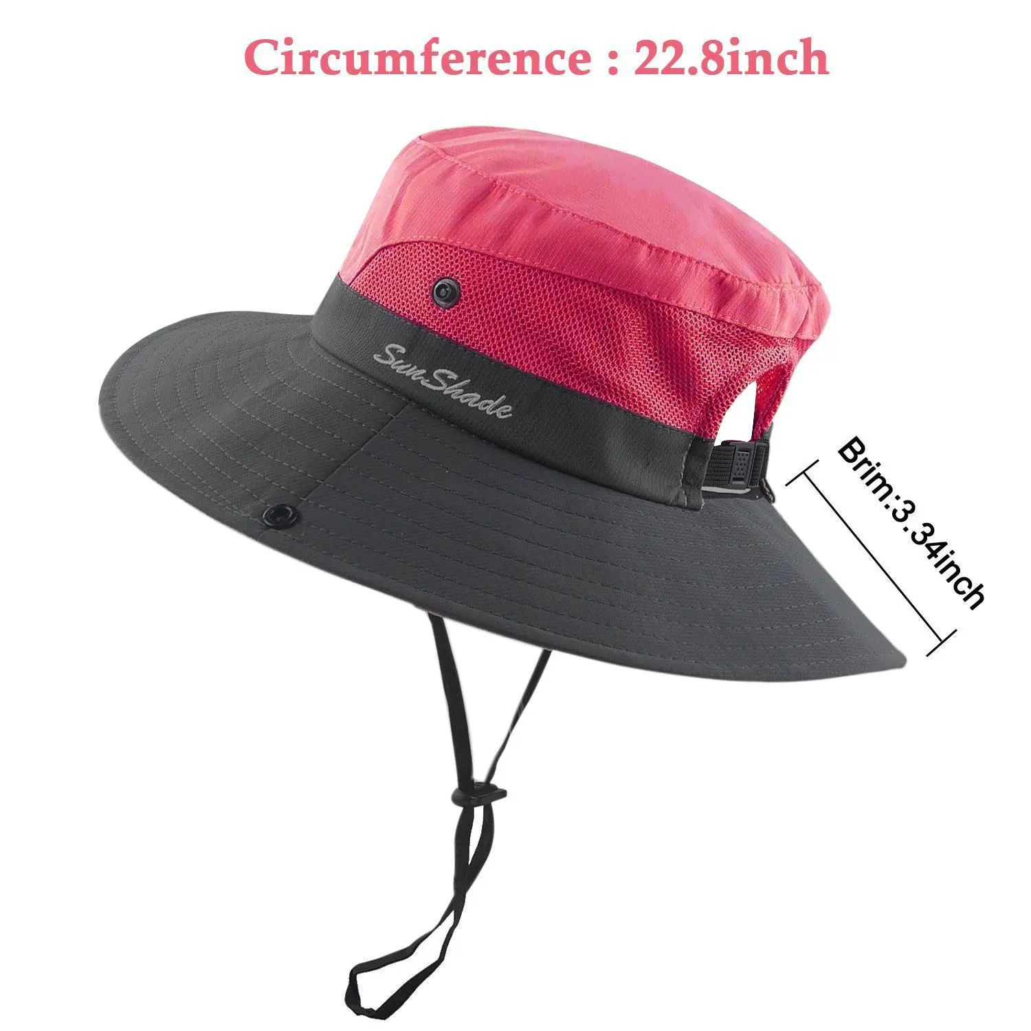 Women\'s Sun Hat with Neck Flap Ponytail Hole UPF 50+ Wide Brim Foldable Safari Womens Sun Hat UPF 50 Wide Brim and Ponytail Hole, Jamaica  main image 2