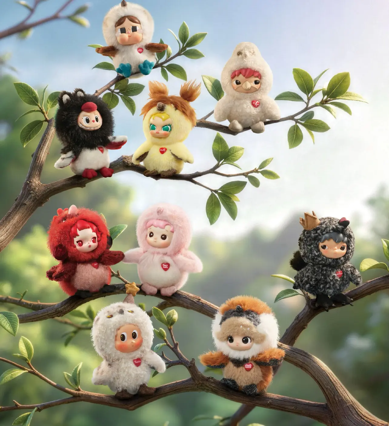 3 POP MART Dear Birds Series Plush Blind Box, Blind Bag Collectible, Random Pack