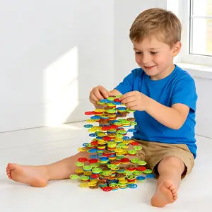 Balance & Play Rainbow Tree Stacking Blocks Interactive Balance Game for Kids Aged 3-8 Enhances Coordination Logic Building Educational Fun 168 Interchangeable Pieces