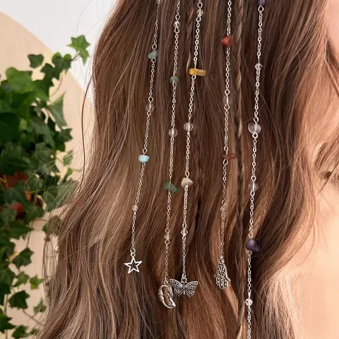 5 Piece Boho Turquoise Crescent Hair Accessory Set, Daily & Party Wear, Prom Hair Accessories, Women's Jewelry, Gift Idea, Boho Accessories, Moon Crescent Shape, Fashion Hair Accessory