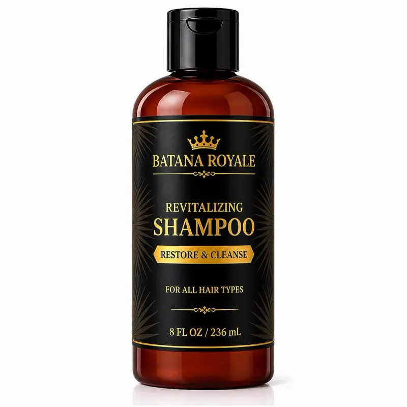 Batana Royale Strengthening Shampoo with Batana Oil, Hydrating & Revitalizing Formula to Reduce Breakage for All Hair Types, Liquid Haircare, 8 fl oz, Cleanser, Batana Oil Shampoo
