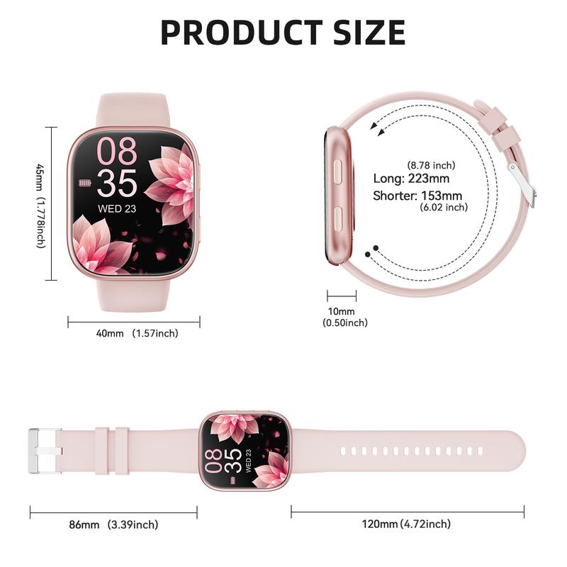 Smartwatches for Men and Women (Call Answering/Dialing Function), 1.83-inch HD Display, Built-in Pedometer, Multiple Sports Modes, Fitness Watches for Android/iPhone Users, Birthday/Halloween/Christmas Gifts/Decoration.