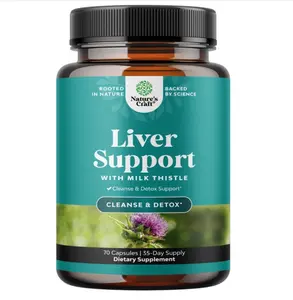 Liver Cleanse Detox & Repair - Milk Thistle Supplement for Digestion & Immune Health - Ginger Root, Choline & Dandelion Root - Herbal Liver Support with Silymarin, Beetroot & Artichoke - 70 Count